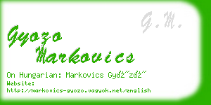 gyozo markovics business card